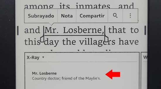 "X-Ray" identifica personajes, lugares y prrafos importantes