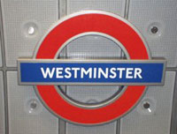 London Underground station sign